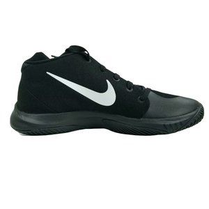 NIKE Hyperquickness Mens Sz 9.5 Shoes Black/Metallic Silver 749882 001